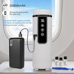 Insulin Cooler Travel Case Tsa Approved, USB Charger Diabetes Travel Case Medicine Organizer, 1-7 Pens Medication Cooler Refrigerated Medicine Box for Diabetic Supplies Carrying (White)
