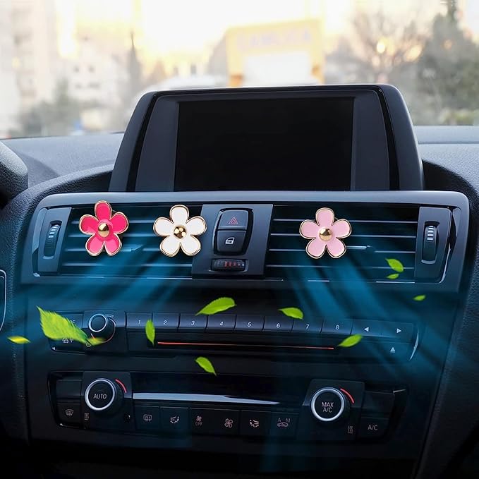 8 Packs Car Air Vent Clips Freshener Refills Solid Fragrance Replacement Pads, Long Lasting Fresheners for Cars(4 Scents included Cologne,Lavender, Lemon, Ocean)
