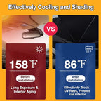 CHILL·TEK Funny Animals Car Windshield Umbrella, Raccoons Sun Shade Umbrellas for Car Front Window,Block UV Rays Foldable Windshield Umbrella Sun Visor Protector-Keep Vehicle Cool for Most Vehicles