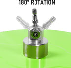 19" Pressure Washer Surface Cleaner with 4 Wheels, Coated Green Stainless Steel Power Washer Surface Cleaner for Driveway Sidewalk Patio, 1/4" Quick Connector 2 Extension Wand, 4000 PSI