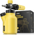 AUTOWN Foam Cannon for Pressure Washer, Car Wash Foam Sprayer with 1/4” Quick Connector, Heavy Duty Car Wash Foam Gun, Adjustable Nozzle, Wide Neck, 1 L Bottle