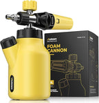 AUTOWN Foam Cannon for Pressure Washer, Car Wash Foam Sprayer with 1/4” Quick Connector, Heavy Duty Car Wash Foam Gun, Adjustable Nozzle, Wide Neck, 1 L Bottle