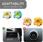 4PCS Flower Car Air Freshener Vent Clips, Cute Air Conditioning Outlet Clips, Colorful Pentapetal Flower Cars Vent Clip, Auto Air Vent Decoration Accessories (White+Pink+Orange+Blue)