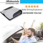 Car Seat Cushion, Car Seat Cushions for Driving with Comfort Memory Foam - Sciatica & Back Pain Relief, Suitable for Car, Truck, Office Chair (Black&Gray)
