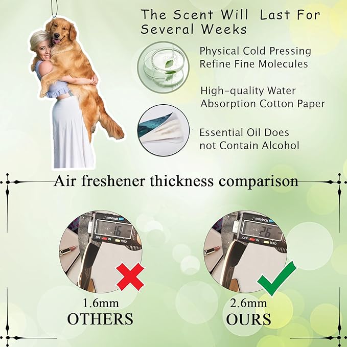 Custom Car Air Freshener with Picture Logo Personalized Bulk Air Fresheners for Car Wardrobe Bathroom Hanging Decoration (Crop-6PCS)