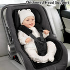 GFU Infant Car Seat Insert Head and Body Support Thickened, 3-in-1Reversible Newborn Insert for Carseat with Strap Pads, Soft Stroller Cushion Pillow Insert for Boys and Girls, Black