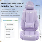 Coverado Seat Covers, Car Seat Covers Front Seats, Leather Seat Covers for Cars, Car Seat Protector Waterproof, Purple Car Seat Cushion, Front Carseat Cover Universal Fit for Most Cars