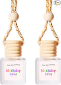COOLGIRLCANDLES Birthday Cake Car Air Hanging Fragrance Oil Diffuser, Air Freshener for Essential Oils, Scents Aromatherapy Automobile, Long Lasting Car Bottle