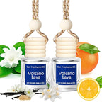 Hanging Car Air Freshener, Long Lasting Essential Oil Diffuser, Non-Toxic New Car Scent, Cute Car Fresheners for Women, 2 Pack Made in USA
