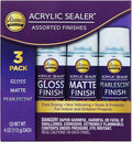 Aleene's Acrylic Spray Sealer Finish Varitey Pack 4 oz. 3 Pack - Gloss, Matte, Pearlescent