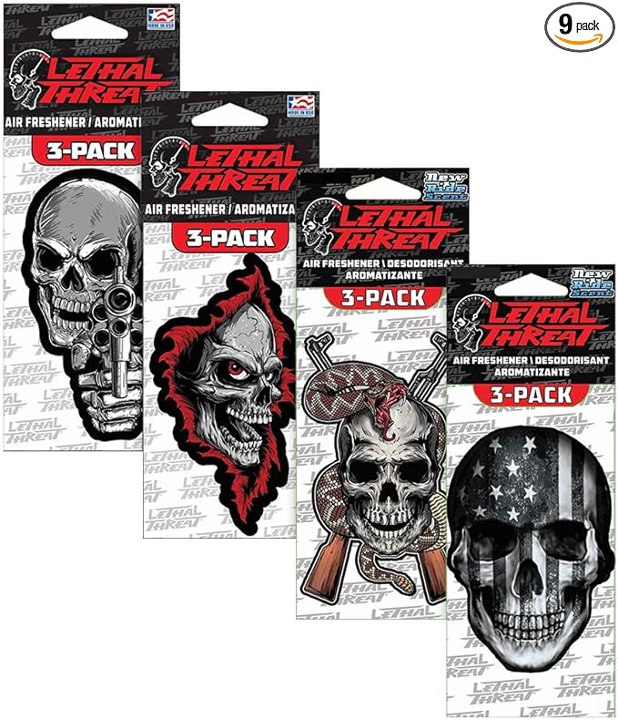 Paper Air Freshener Value Pack Skulls n Bullets
