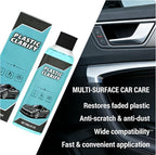 Interior Maintenance Refresher for Car, Plastic Clarify Tire Shine for Cars, 4 oz Black Plastic Car Trim Restorer Spray, Waterless Detailer for Rubber, Vinyl, and Plastic, Restores Deep Shine (5pcs)