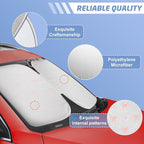Pink Bow Car Windshield Sun Shade, Foldable UV Protection Window Sunshade with Silver Edging & Storage Pouch, Auto Interior Accessories for Sedan, SUV & Hatchback