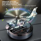 Car Air Freshener | Solar Powered Helicopter Scents Diffuser | Fashion Automotive Interior Decoration Accessories Purifiers for Car and Home Aromatherapy Dashboard (grey)
