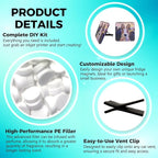 6 Pack Blank Acrylic Car Air Vent Clips, DIY Square Outlet Perfume Fresh Scent Car Air Freshener Vent Clip, for Interior Decoration and Fragrance Accessories, Personalized Your Own Photo