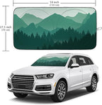Mountains and Forest Car Windshield Sun Shade Foldable Sunshade Front Window Cover Sun Visor Protector Accessories (59x27.5 inches)