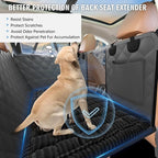 Backseat Dog Bed Non-Slip, Dog Bed for Car Back Seat Soft and Comfortable, Back Seat Pet Bed Mat for Travel, Pet Car Blanket for Backseat Extender and Seat Covers Black (51”X 23.5”)