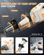 BQYPOWER Handheld Vacuum Cordless, 16000PA Strong Suction Hand Held Vacuum Dust Busters Cordless Rechargeable with Multiple Accessories, Portable Car Vacuum Cleaner High Power for Car Home Office