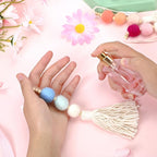 6 Pieces Felt Ball Car Diffuser Essential Oil Car Tassel Hanging Bead Aromatherapy Diffuser Colorful Charm Vent Clips Air Freshener for Decor(Bright Color)