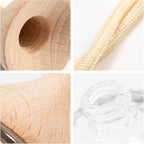 Refillable Car Air Freshener Hanging Diffuser, Empty Glass Bottle with Reed Sticks for Essential Oils, Car Scent Diffuser and Aromatherapy Pendant Decor for Women and Men (4PCS)
