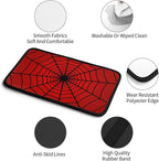 Red Spider Web Auto Center Console Cover Pad Car Armrest Seat Box Cover Cushion Universal for Most Vehicle SUV Truck Car Accessories Decor