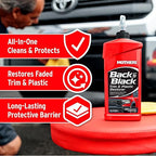 Mothers Back-to-Black Trim & Plastic Restorer, 12 oz. — Removes Oxidation, Dirt & Wax Residue – Restores Faded Trim & Provides Long-Lasting Protection (06112)
