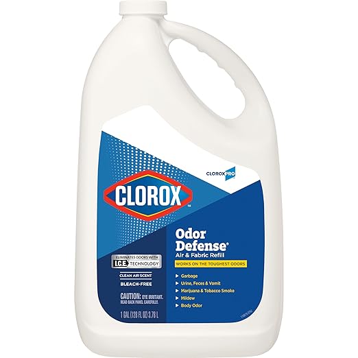 CloroxPro Odor Defense Air and Fabric Spray Refill, Clorox Healthcare Cleaning and Industrial Cleaning Spray, 128 Ounces - 31716