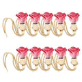 10pcs Rosebud Shape Car Air Freshener Perfume Bottle Car Hanging Diffuser Bottle Pendant Empty Bottle