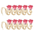 10pcs Rosebud Shape Car Air Freshener Perfume Bottle Car Hanging Diffuser Bottle Pendant Empty Bottle