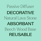 Plant Therapy Lava Rock Passive Diffuser for Essential Oils Great for Decorating at Home, Office or Car, and Gift-Giving