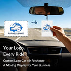 10-1000 Pcs Custom Air Fresheners with Picture - Personalized Photo/Logo/QR Code/Text, Bulk Promotional Car Gifts for Business Branding Events (A5-Rectangle)
