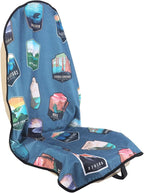 Car Seat Cover Protector Front Seats,for Gym Workout,Running,Swimming,Beach and Hiking,Waterproof Sweat Towel Bucket Seat Covers for Trucks SUV Jeep (National Parks, 1Pcs)