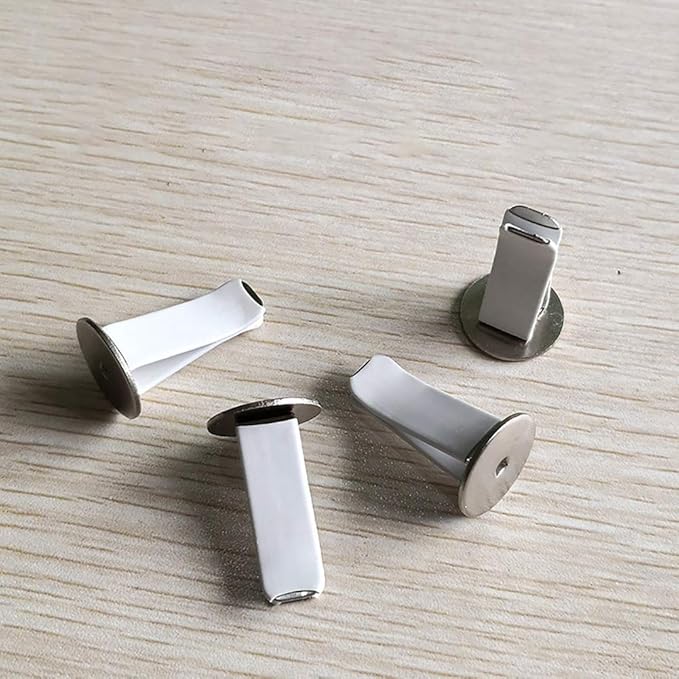 20 Pcs Metal Round Head Car Air Vent Clips Auto Freshener Clips Car Air Conditioner Car Outlet Perfume Clips White