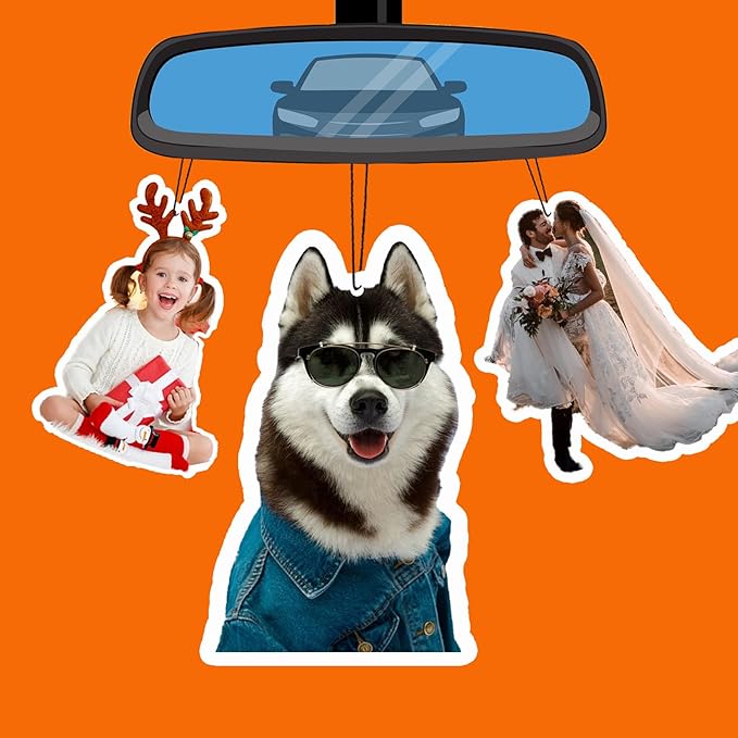 Custom Air Fresheners with Picture-Personalized Air Freshener for Car-Hanging Air Freshener for Wardrobe,Bathroom,Livingroom (Crop-1p)