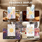 Boho Colorful Sun Car Air Freshener 4 Pcs, Watercolor 70s Retro Groovy Sunshine Hanging Air Freshener for Cars Closet Drawer Books, Cute Girly Car Accessories for Women Girls