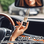 C Classy Car Air Freshener Hanging 2 Pack, Vanilla Amber Essential Oil Diffuser for Cars, Long-Lasting Fragrance, Cute Car Accessories, C ar Air Fresheners for Women & Men Gift, Made in USA