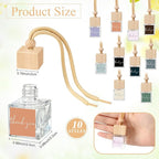 30 Pcs Appreciation Gift Bulk Car Air Freshener Diffuser Hanging Car Empty Glass Oil Diffuser Thank You Gifts for Employee Dietitian Coworker Social Worker Nurse (Thank You)