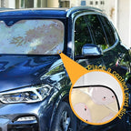 Cute Pink Bunny Car Windshield Sun Shade Rabbit Animal Foldable UV Ray Sun Visor Protector Sunshade to Keep Your Vehicle Cool (55" x 27.6")