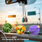 20Pcs 15ml Glass Car Diffuser Bottles Empty Bulk,Hanging Car Diffusers for Essential Oils,Refillable Car Air Freshener for Fragrance Perfume Aromatherapy with Flowers Women Home Decor,Color Random