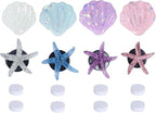 8Pcs Shell and Starfish Car Air Vent Clips, Colorful Ocean Series Car Air Freshener Vent Clip, Cute Car Interior Decoration Accessories(1.6inch/4cm)