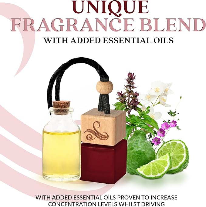 Car Freshener Scent For Women Inspired | B.accarat Car Air Freshener With Floral Amber Jasmine Saffron Clean Musk | Long-Lasting Perfume Style Automotive Fragrance Oil Diffuser | Carat Rouge by Perfa