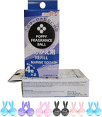 Rabbico Poppy Fragrance Ball Refill Marine Squash 2-Pack, Vent Clip Air Freshener Refill