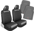 Motor Trend (2) Car Seat Covers for Front Seats with (2) Trimmable Car Floor Mats – Universal Fit Auto Accessories for Cars, Trucks, SUVs, Vans – Interior Protection and Vehicle Interior Shield Combo