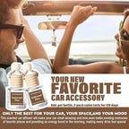 C Classy Car Air Freshener Hanging 2 Pack, Mahogany Teakwood Essential Oil Diffuser for Cars, Cute Glass Bottle Car Accessories for Women & Men Gift, Long-Lasting Fragrance, Made in USA