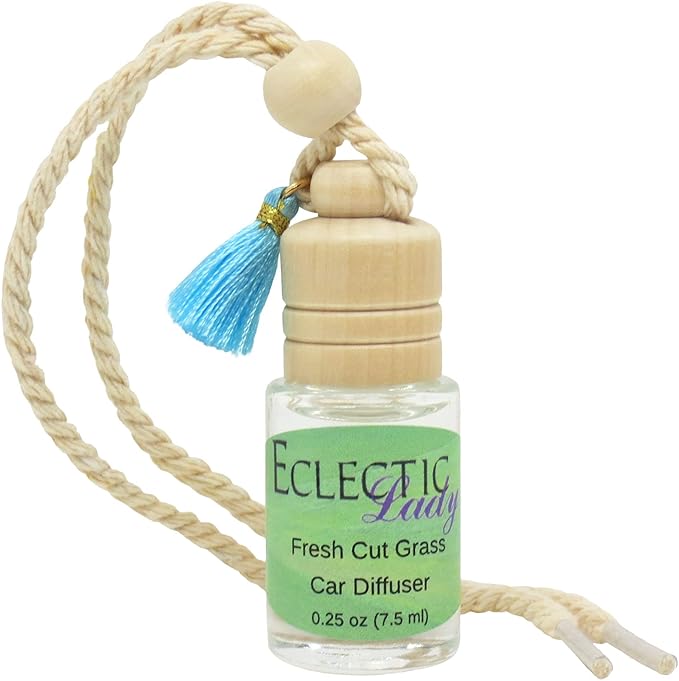 Fresh Cut Grass Scented Car Diffuser By Eclectic Lady, 7.5 ml, Air Freshener, Aromatherapy Diffuser, Premium Grade Fragrance Oil