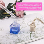 12 Pcs Hanging Perfume Bottle Car Air Freshener Bottle Essential Oil Fragrance Diffuser Bottle Pendant Car Ornament Decoration Accessories