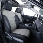 coverdream Custom Fit Seat Covers for Toyota RAV4 Limited,XLE,SE,Platinum,Adventure 2013 2014 2015 2016 2017 2018,Full Coverage Leather Seat Protector (Full Set,Black/Gray)