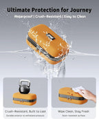 Insulin Cooler Travel Case with Temp Display, 2 x 180g TSA Approved Ice Packs, 9-Layer Insulation for Improved Cooling, Insulin Pen Case, Waterproof, for Daily Use and Trips (Bright Orange)