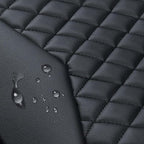 Flying Banner car seat Covers seat Cushions Luxe Fit Faux Leather Easy Installation Vehicles Non Slip Premium (Black Silver, 2 x Front Seat Cover)