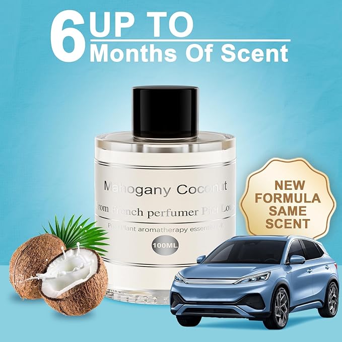 Amor Lyris 3.5OZ/100ml Large Car Air Freshener Refill, CO01/Dedicated Perfume Long Lasting Air Fragrance Essential Oil Diffuser 6 Months, Car Diffuser Refill Made of Natural Plant Extracts